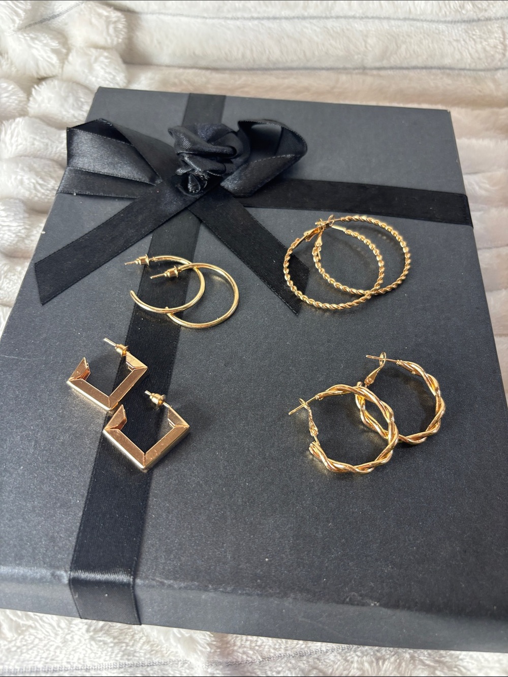 Gold Hoop Earring Set - Women Jewelry
